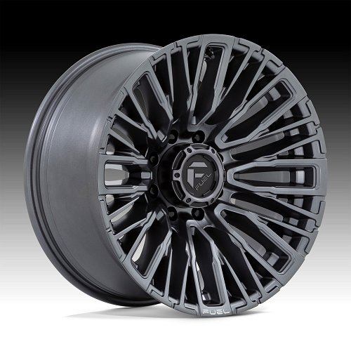 Fuel Rebar 8 D848 Matte Gunmetal Custom Truck Wheels 1